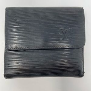 1367 Louis Vuitton Black Epi Elise Wallet